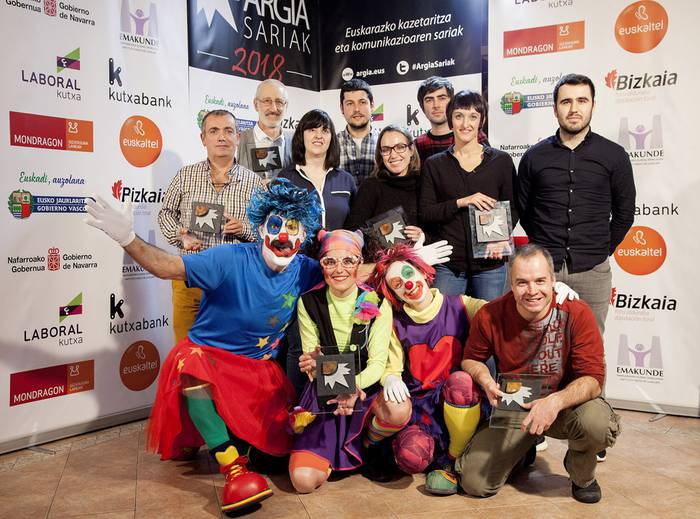 Uxue Alberdi eta Aitor Manterola Argia sarituen artean
