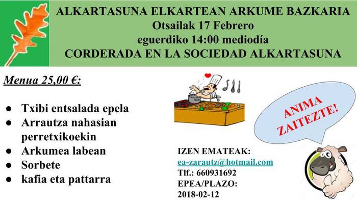 Arkume jana egingo dute Alkartasuna elkartean