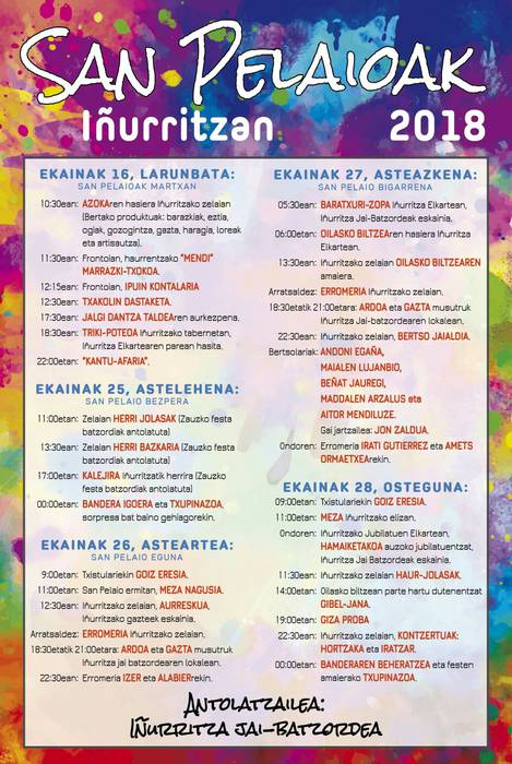 Asteburuan abiatuko dituzte sanpelaioak Iñurritza auzoan