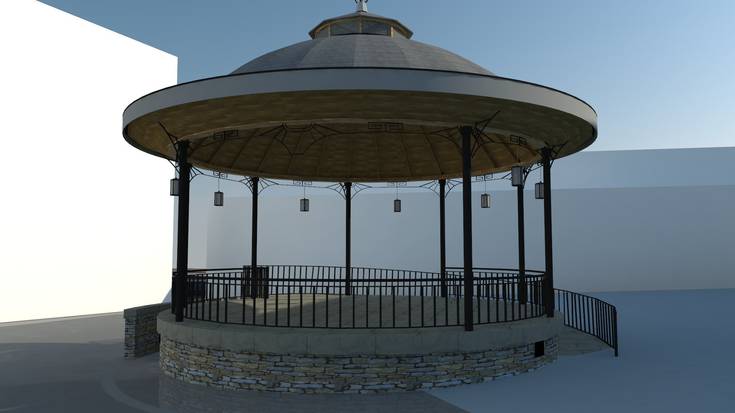 Plazako kiosko zaharra kentzen hasiko dira datorren astean