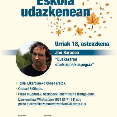 Jon Sarasuaren hitzaldia: 'Euskararen etorkizun-ikuspegiaz'