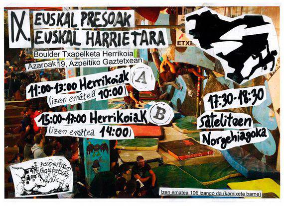 Azaroaren 19an izango da IX. Euskal Presoak Euskal Harrietara txapelketa Azpeitiko gaztetxean