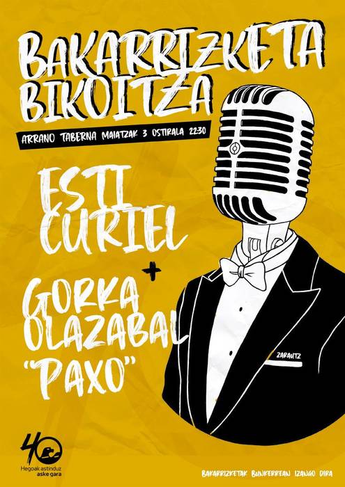 Bakarrizketa bikoitza: Esti Curiel eta Gorka Olazabal 'Paxo'