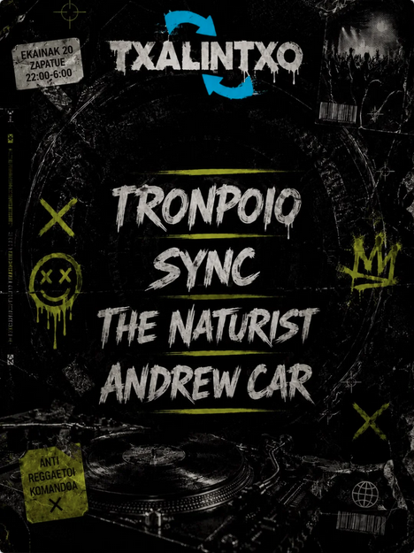 Emanaldia: Tronpoio, Sync, The Naturist eta Andrew Car DJak