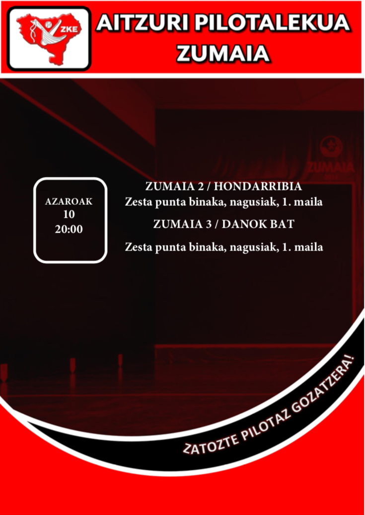 Aste honetako pilota partidak
