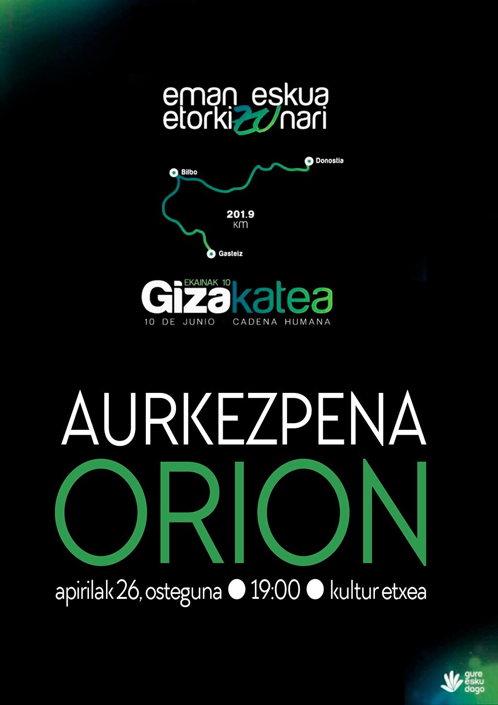 Ekainaren 10eko giza-katearen aurkezpena