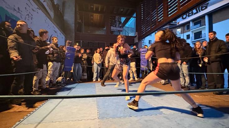 Boxeo erakustaldia egin du GKSk, Torreberriko aterpean