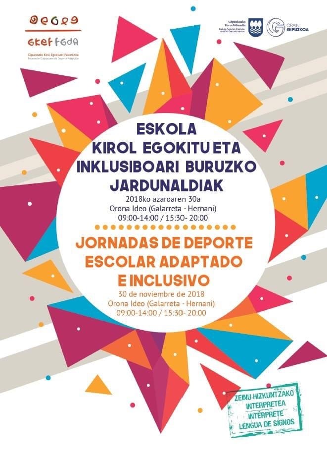 Eskola Kirol Egokitu eta Inklusiboari buruzko jardunaldiak