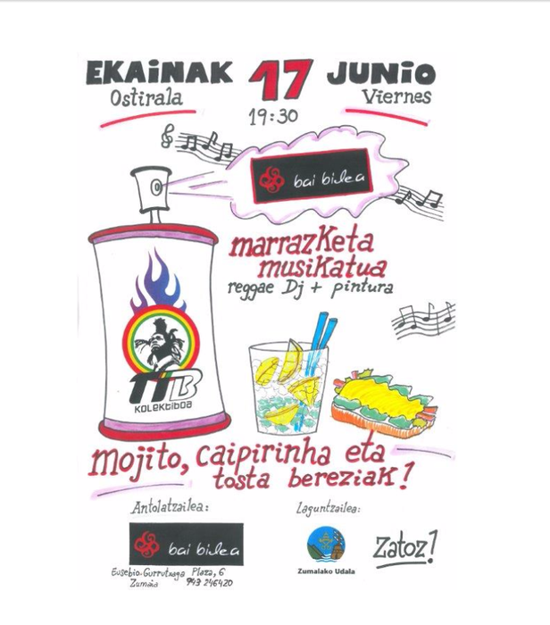 Marrazketa musikatua, bihar, Bai Bidea tabernan