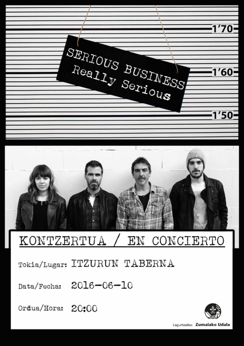Serious business laukotearen kontzertua, ostiralean, Itzurun tabernan