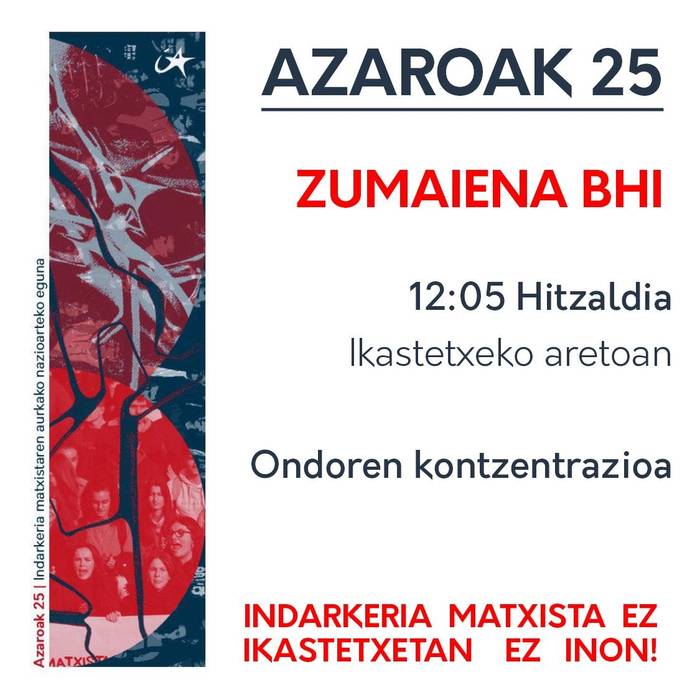 Azaroaren 25aren inguruko hitzaldia eta elkarretaratzea