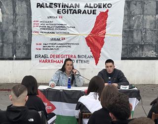 Ekin diete Palestina erdigunean jarrita AGAk antolatu dituen ekitaldiei