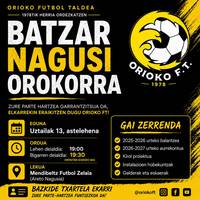 Orioko Futbol Taldearen batzar nagusia