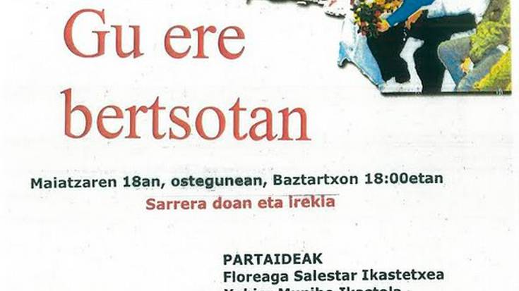 'Gu ere bertsotan' jaialdia, datorren ostegunean