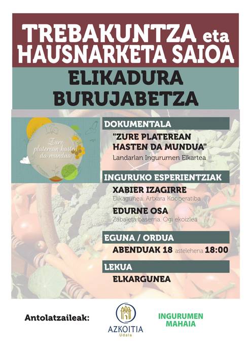 Trebakuntza eta hausnarketa saioa: elikadura burujabetza