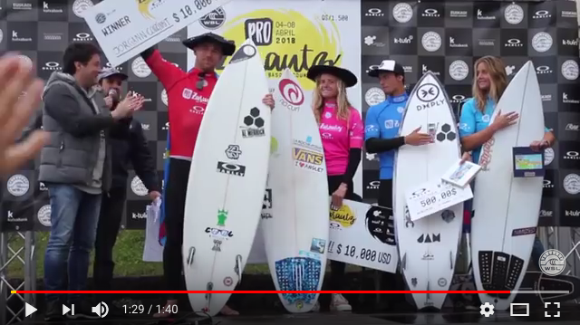 Bideoa: Pro Zarautz surf txapelketako finala eta sari banaketa