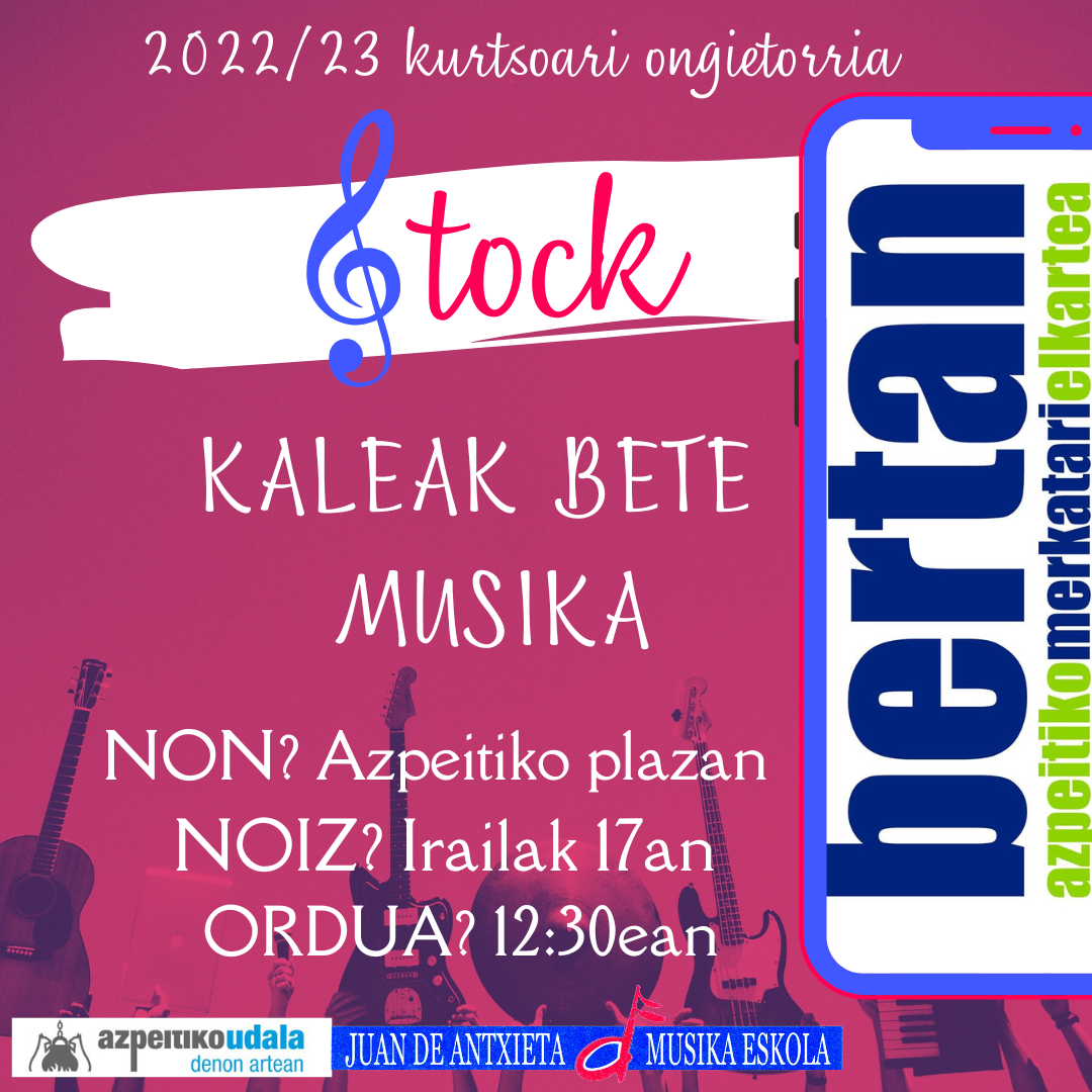 Stock Azoka dela eta, emanaldia eskainiko dute Juan Antxieta musika eskolako kideek bihar