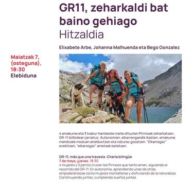 Hitzaldia: 'GR11, zeharkaldi bat baino gehiago'