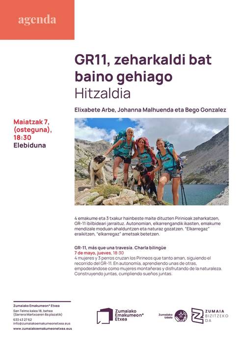 Hitzaldia: 'GR11, zeharkaldi bat baino gehiago'