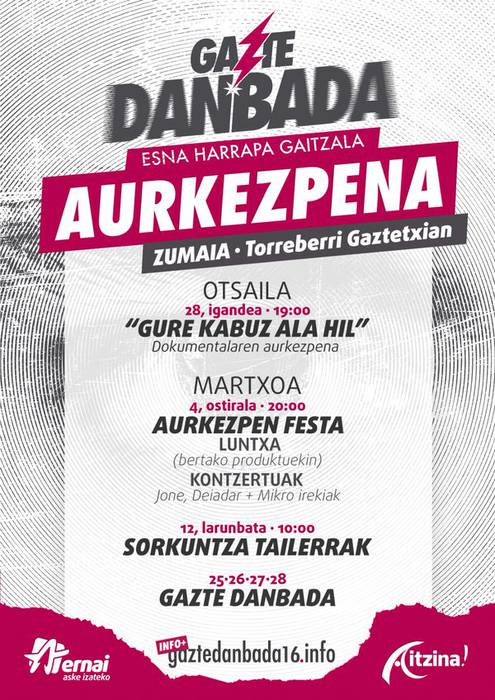 'Gazte Danbada' topagunea aurkezteko festa egingo da ostiralean Gaztetxean