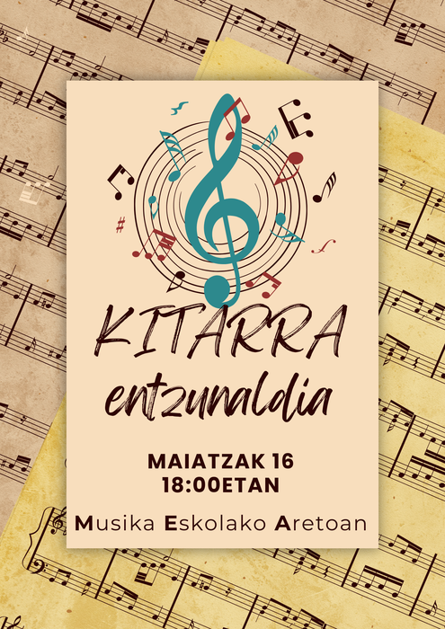 Juan Antxieta musika eskolakoen kitarra entzunaldia