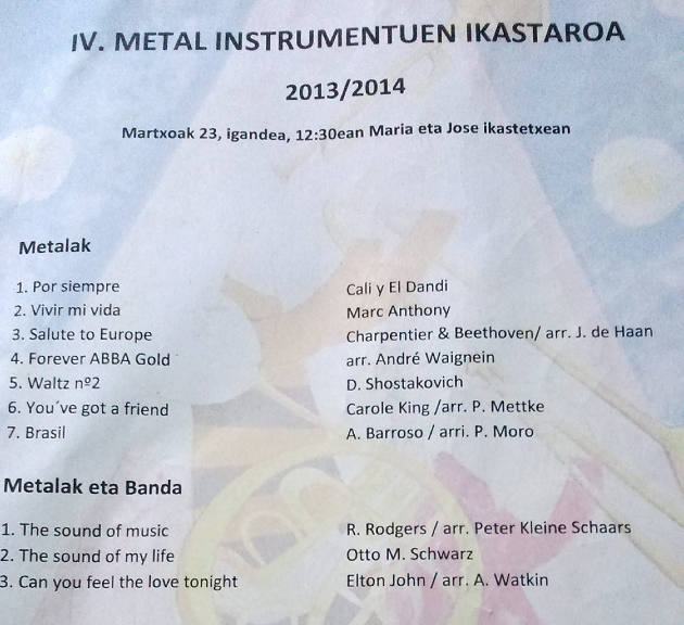 Asteburuan metal musika-tresnen ikastaroa izango da Zumaian