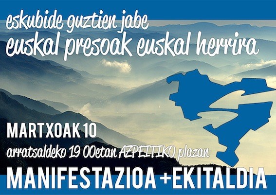 Manifestazioa eta ekiataldia izango dira bihar, 19:00etan hasita