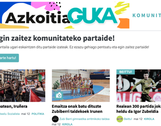 Azkoitia Gukaren webguneko komunitatea, berrituta