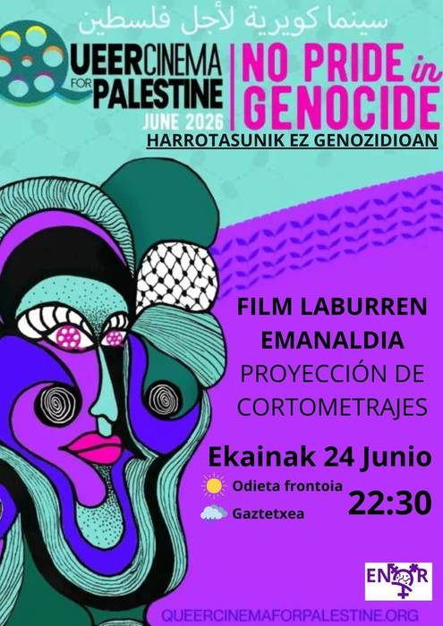 Film laburren emanaldia: 'Queer cinema for Palestine'