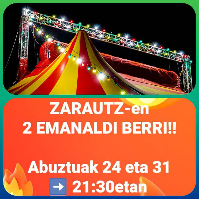 Bi emanaldi gehiago eskainiko ditu Gure Zirkuak