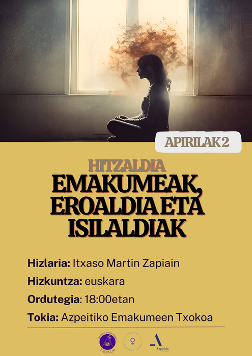 Hitzaldia: 'Emakumeak, eromena eta isiltasuna'