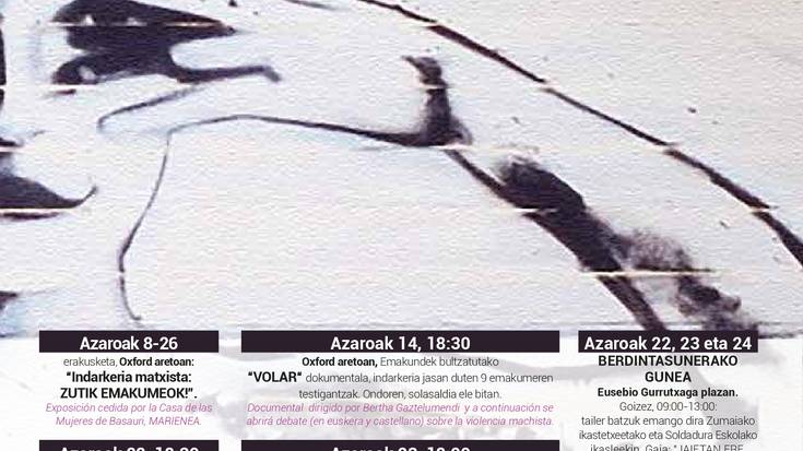 Berdintasun gunea jarriko da bihar Eusebio Gurrutxaga plazan