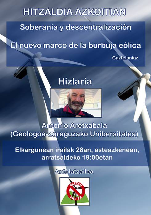 Antonio Aretxabala geologoaren hitzaldia