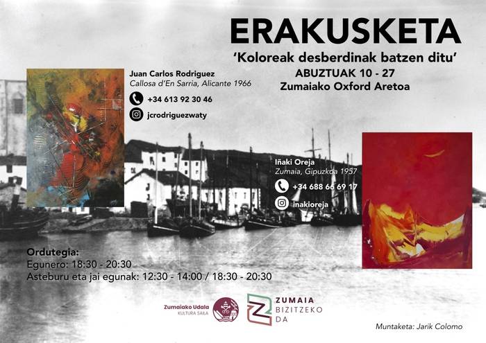 Iñaki Orejaren eta Juan Carlos Garcia Carbonellen erakusketa