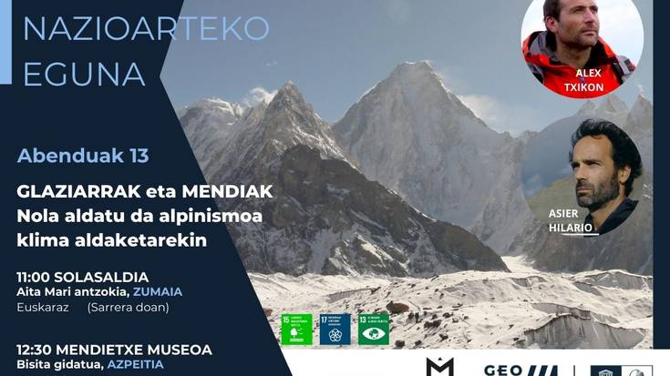 Solasaldia eta bisita:  'Glaziarrak eta mendiak. Nola aldatu da alpinismoa klima aldaketarekin?'