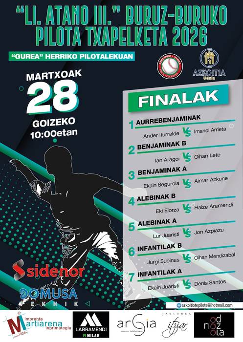 Txapelketa: Atano III.a pilota txapelketaren finalak