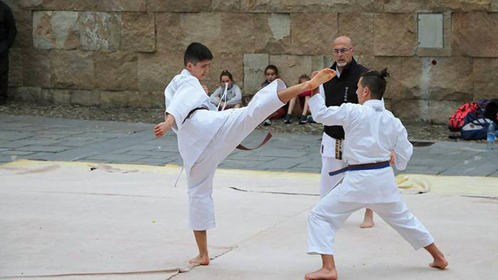 Kanku eskolakoen karate erakustaldia