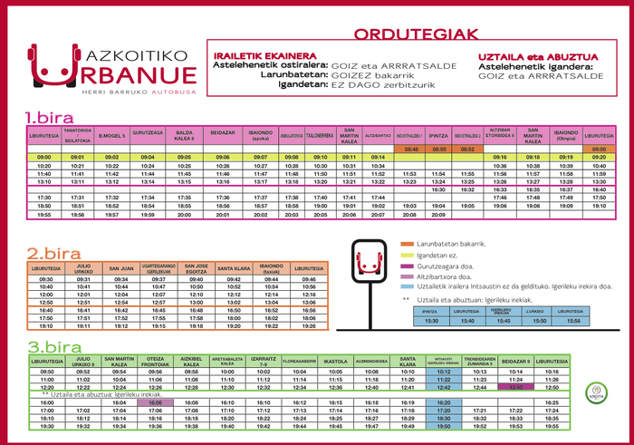 Azkoitiko Urbanuek udako ordutegia izango du uztailean eta abuztuan
