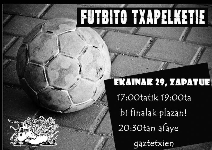 Gaztetxeko futbito txapelketako finalak izango dira zapatuan