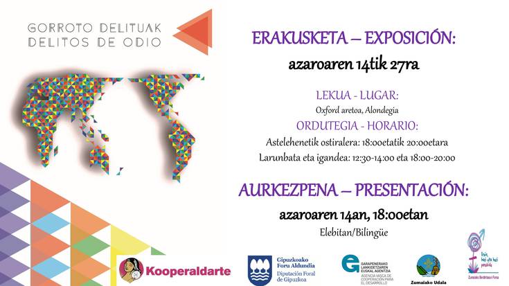 Sexu-orientazio eta genero-idantitateen ondorioz jazotzen diren gorroto-delituen inguruko erakusketa aurkeztuko dute gaur Oxforden