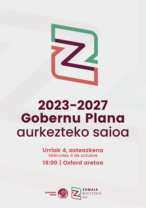 2023-2027 gobernu plana aurkezteko saioa