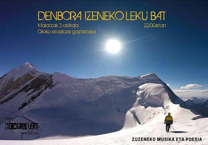 'Denbora izeneko leku bat' ikuskizuna eskainiko dute Etxeluzen