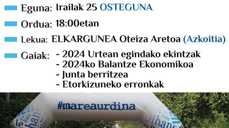 Marea Urdinaren urteko batzarra