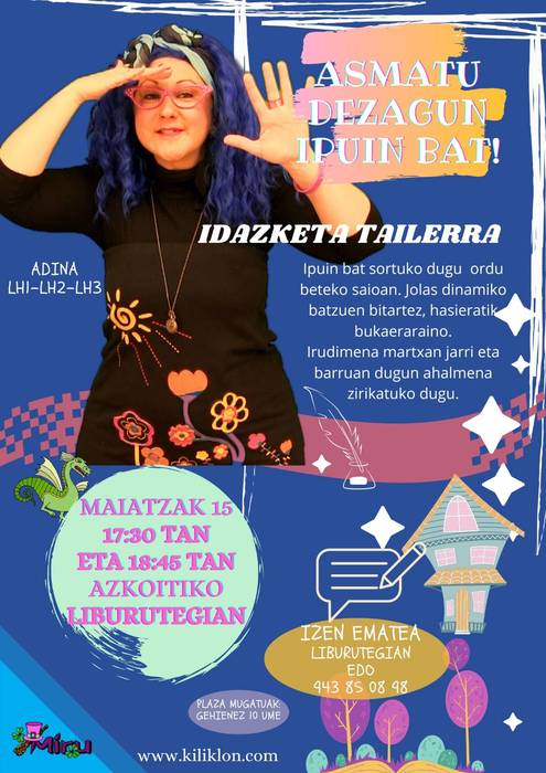 Tailerra: haurrentzako idazketa tailerra