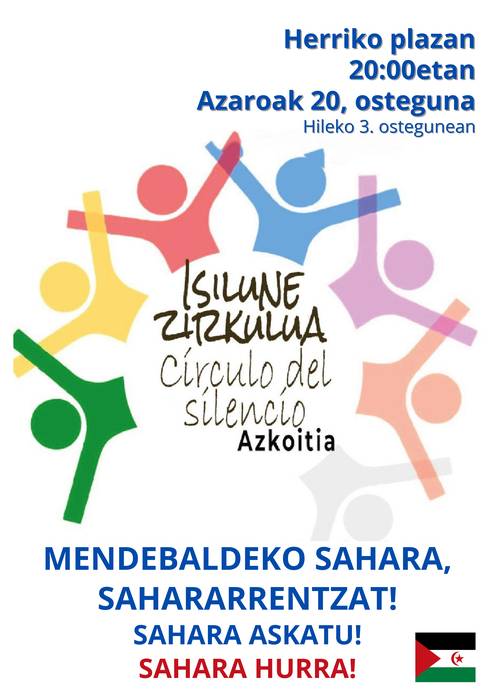Isilune Zirkulua: 'Mendebaldeko Sahara, sahararrentzat! Sahara askatu! Sahara hurra!'
