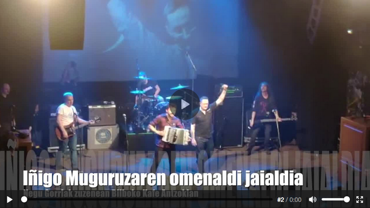 Bideoa: Negu Gorriak zuzenean Iñigo Muguruzaren omenaldian