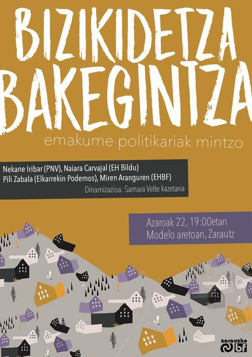 'Bizikidetza eta bakegintza: emakume politikariak mintzo' mahai-ingurua, asteartean