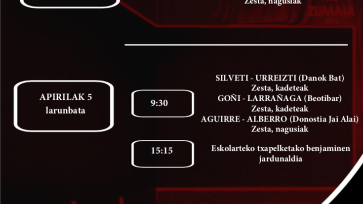 Aste honetako pilota partidak