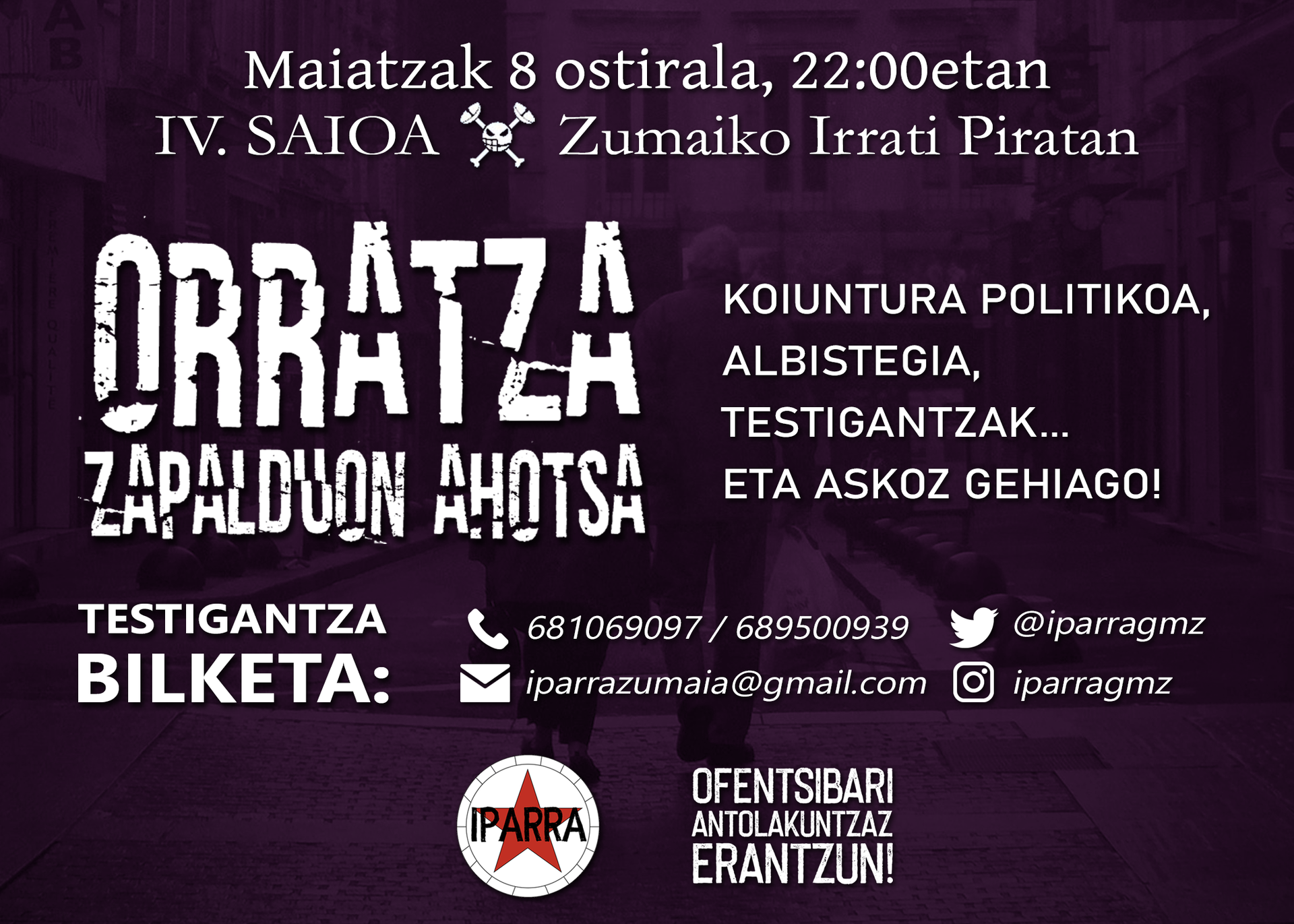 'Orratza, Zapalduon Ahotsa' programaren laugarren saioa
