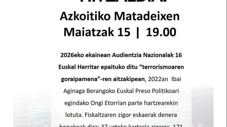 Hitzaldia: 'Eskubide zibil eta politikoen defentsan amnistia!'